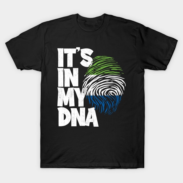 IT'S IN MY DNA Sierra Leone Flag Men Women Kids T-Shirt by simonStufios